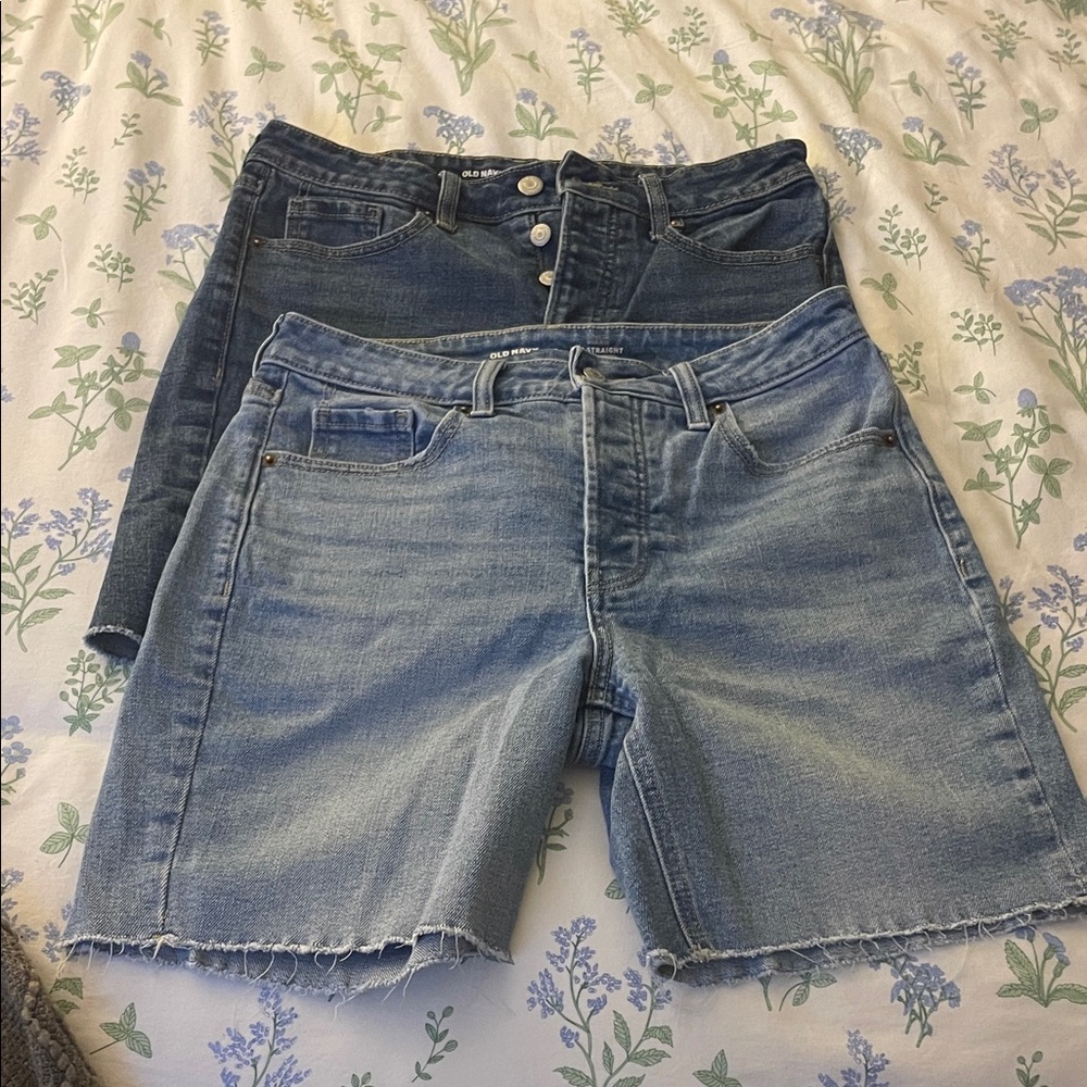 Two pairs of old navy denim shorts